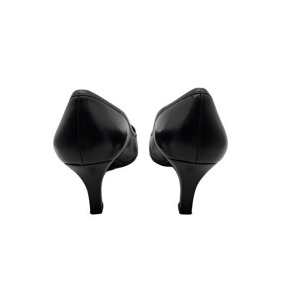 Etienne Aigner Womens Labelle Pumps Black Leather Penny Loafers Shoes Sz 8.5M - Picture 8 of 8